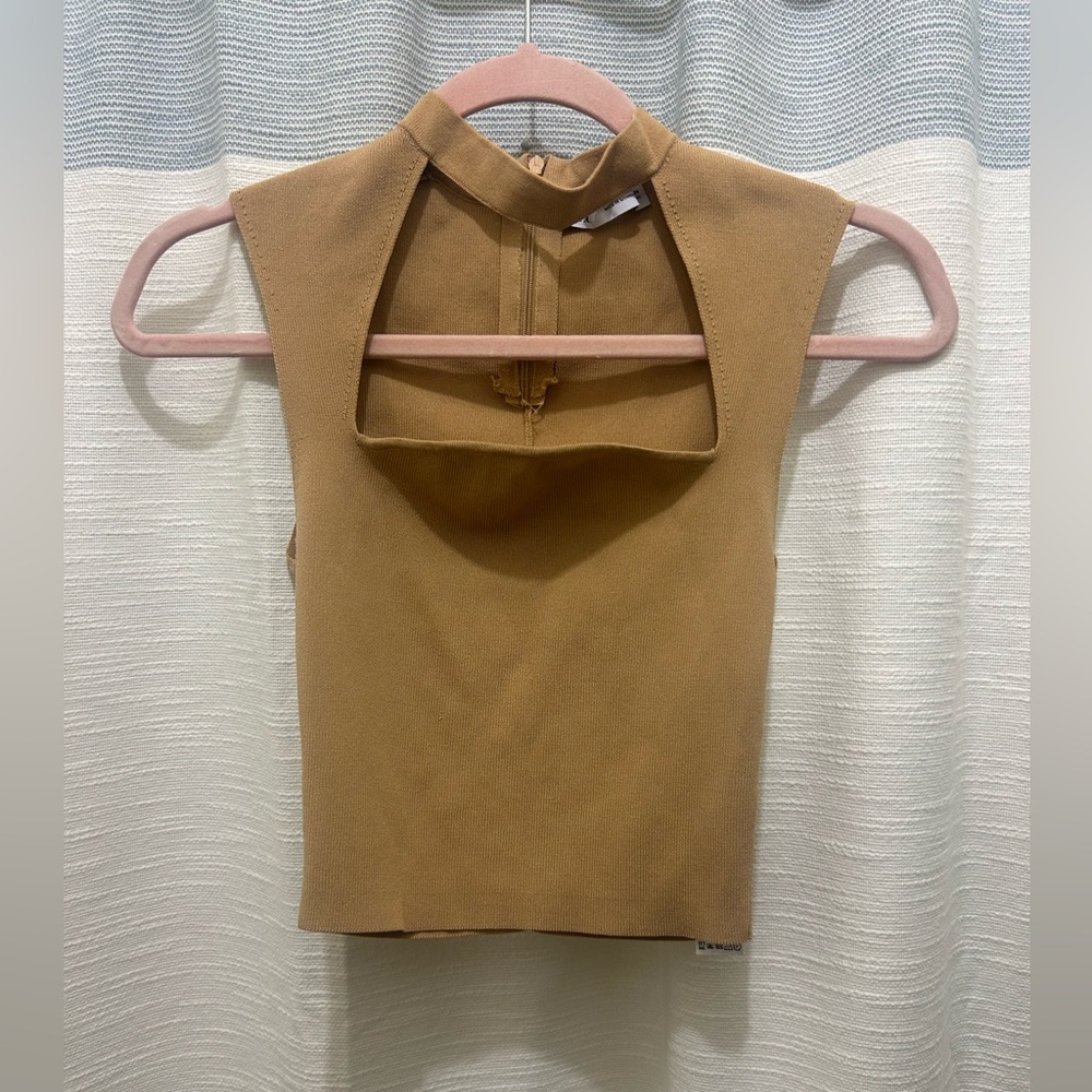 Zara Camel Crop Top S